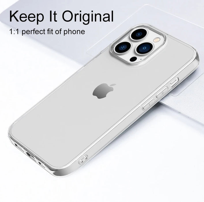 Slim Clear Silicone Case for iPhone - Ultra Thin Back Cover