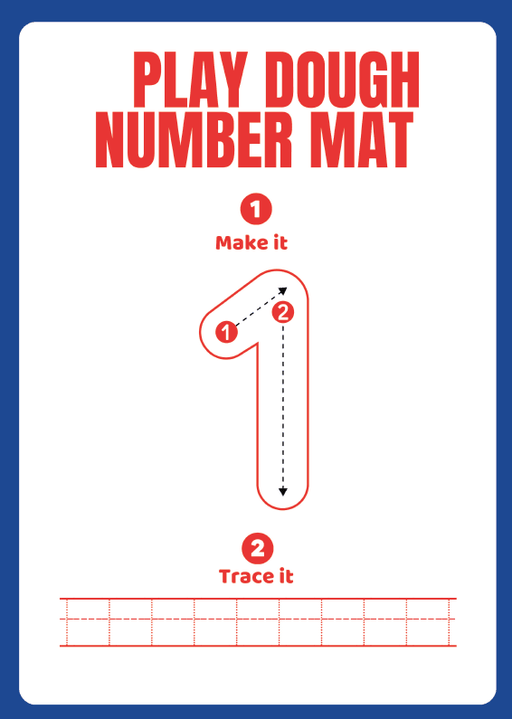 Preschool Printables Numbers 1-20 Play Dough Number Mats PDF Format