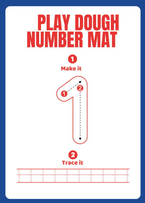 Preschool Printables Numbers 1-20 Play Dough Number Mats PDF Format