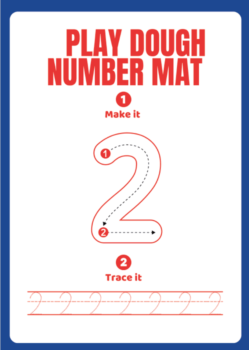 Preschool Printables Numbers 1-20 Play Dough Number Mats PDF Format