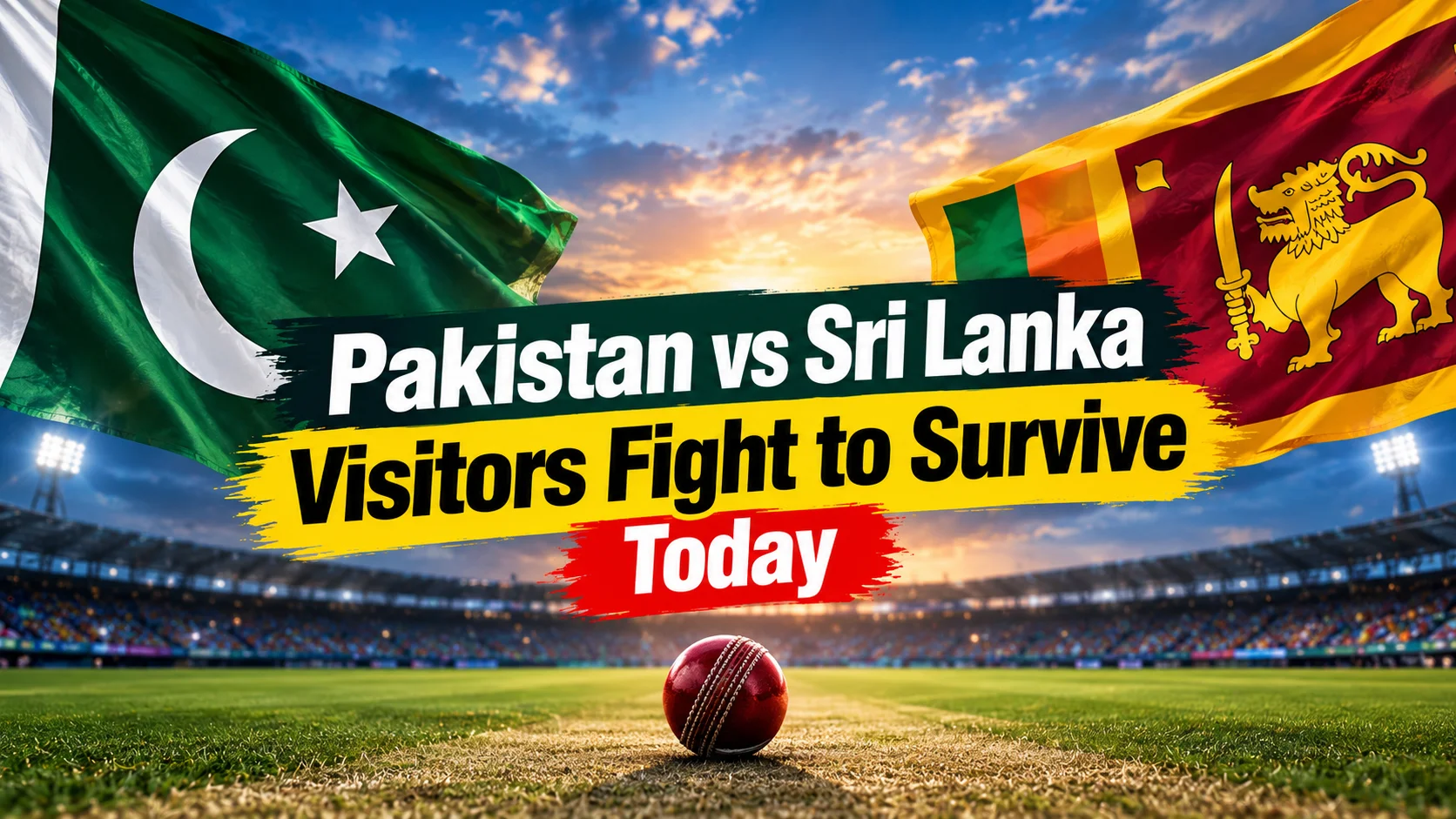 Pakistan vs Sri Lanka Visitors Fight to Survive Today